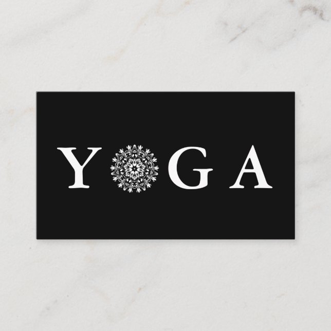 Yoga Instructor Vintage Style Business Card (Front)