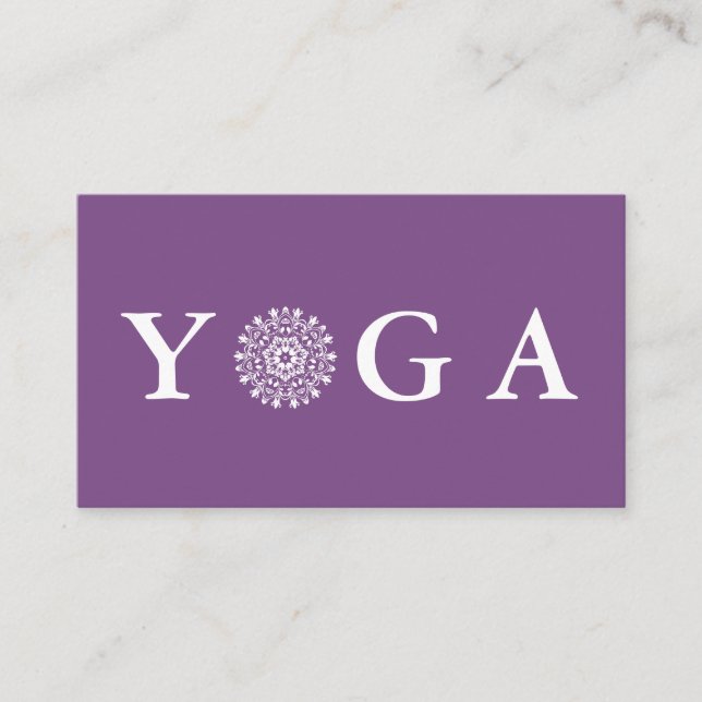 Yoga Instructor Vintage Style Business Card (Front)