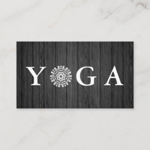 Yoga Instructor Vintage Style Wodden Business Card