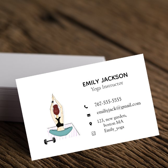 yoga instructor, yoga trainer,  business card (Creator Uploaded)