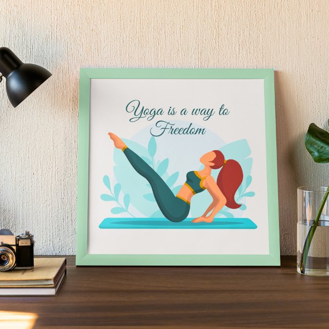 Yoga is a Way to Freedom - Customisable Yoga Art Poster (Creator Uploaded)