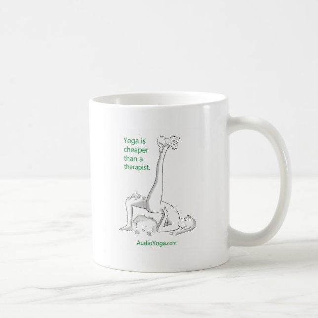 Yoga is Cheaper Than a Therapist Coffee Mug (Right)