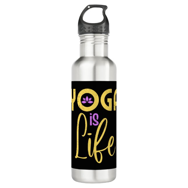 Yoga Is Life Yoga Meditaion 710 Ml Water Bottle (Front)