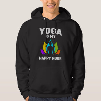 Yoga Is My Happy Hour Guru Sport Workout USA For M Hoodie