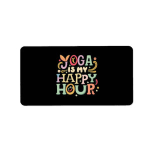 Yoga Is My Happy Hour Label