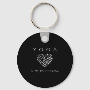 Yoga Is My Happy Place Insrational Motivational Key Ring