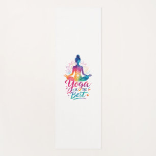 Yoga Is the Best – Colourful Meditation Silhouette Mat