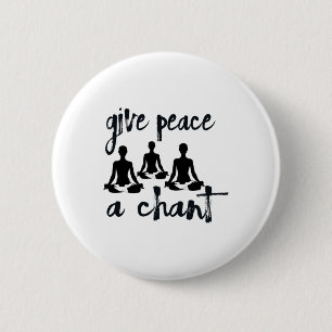 Yoga Kirtan Chant Peace Love World S For Men And W 6 Cm Round Badge