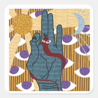Yoga Kundalini shakti Square Sticker