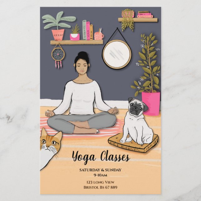 Yoga lessons Classes Flyer (Front)