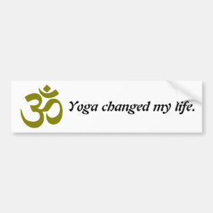 Yoga Life Changing Quote Bumper Sticker