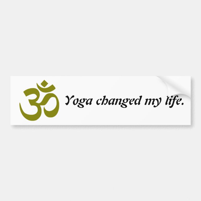 Yoga Life Changing Quote Bumper Sticker (Front)