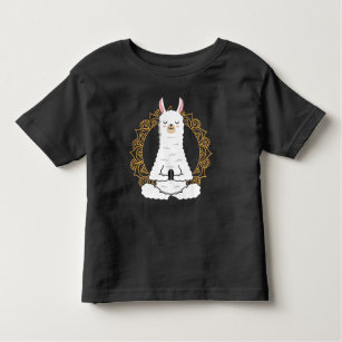 Yoga Llama Alpaca Namaste relaxing Animal Toddler T-Shirt