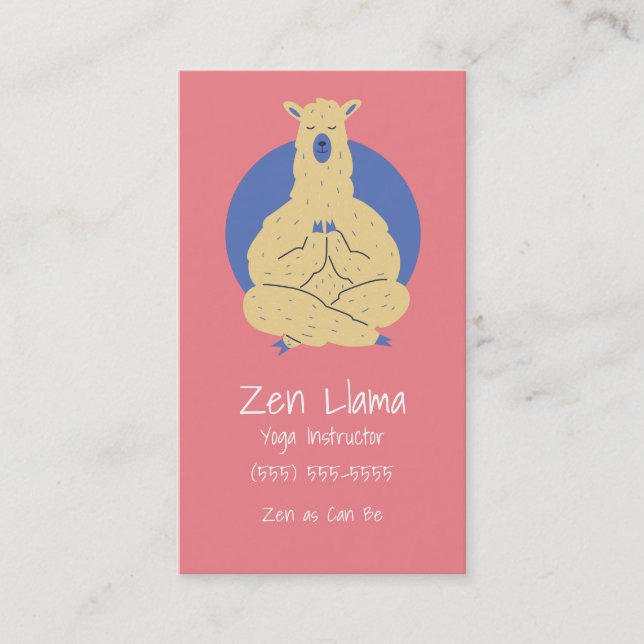 Yoga Llama Business Card (Front)