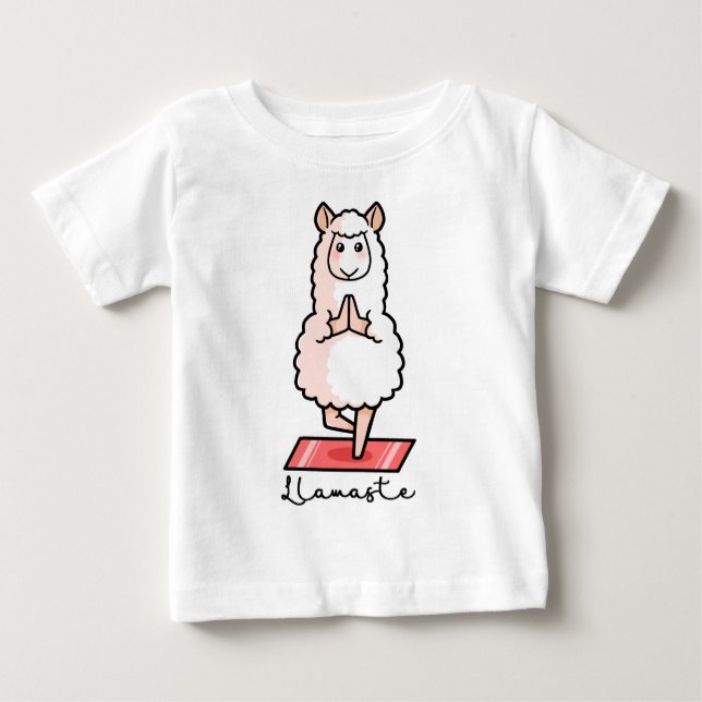 Yoga Llama - Llamaste Baby T-Shirt (Front)