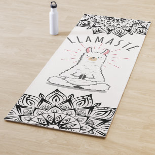 Yoga Llama - Llamaste Pun Mindfulness Mandala Mat