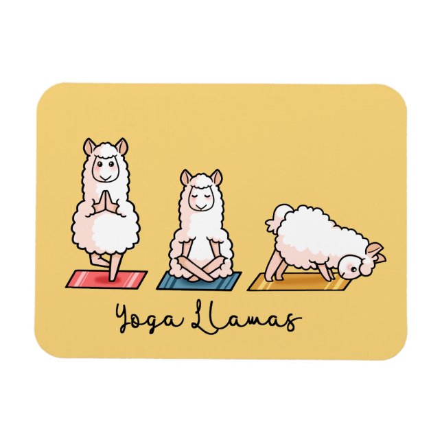 Yoga Llamas Magnet (Horizontal)