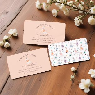 Yoga Llamas & Pilates Fitness Studio Company Logo  Business Card