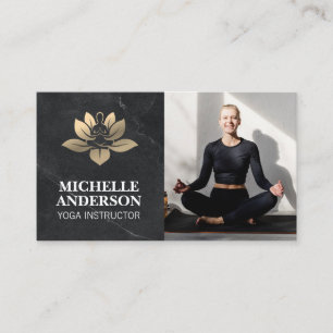 Yoga logo   Add Your Photo Business Card