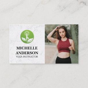 Yoga logo   Custom Professional Photo Business Card