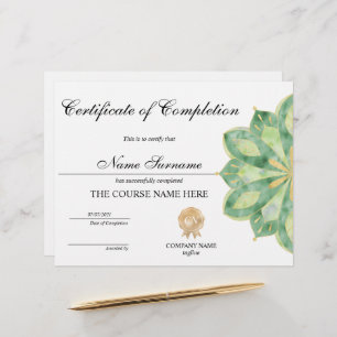 Yoga Lotus Certificate of Completion Award Course