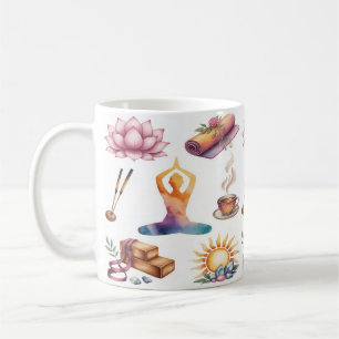 Yoga lotus flower coffee mug