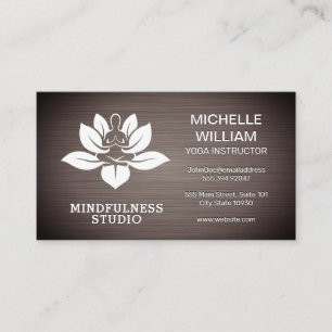 Yoga Lotus Flower Logo Business Card