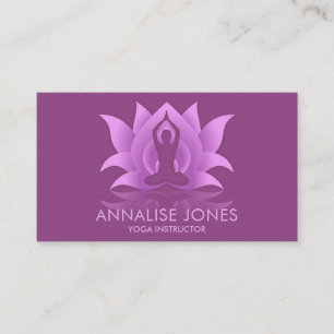 Yoga Lotus Flower Pose Business Card