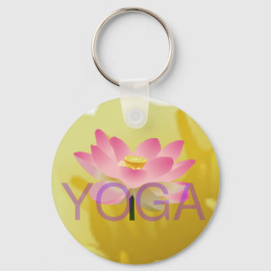 yoga lotus keychain