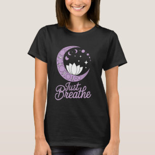 Yoga Lotus Moon Phase Meditate Crescent Luna Gift T-Shirt