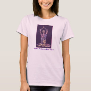 Yoga Lotus Pose In Purple With Spiritual Quote T-Shirt