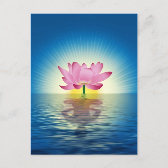 Yoga Lotus Postcard (Front)