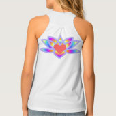 Yoga Lotus Rainbow Heart Singlet (Back)