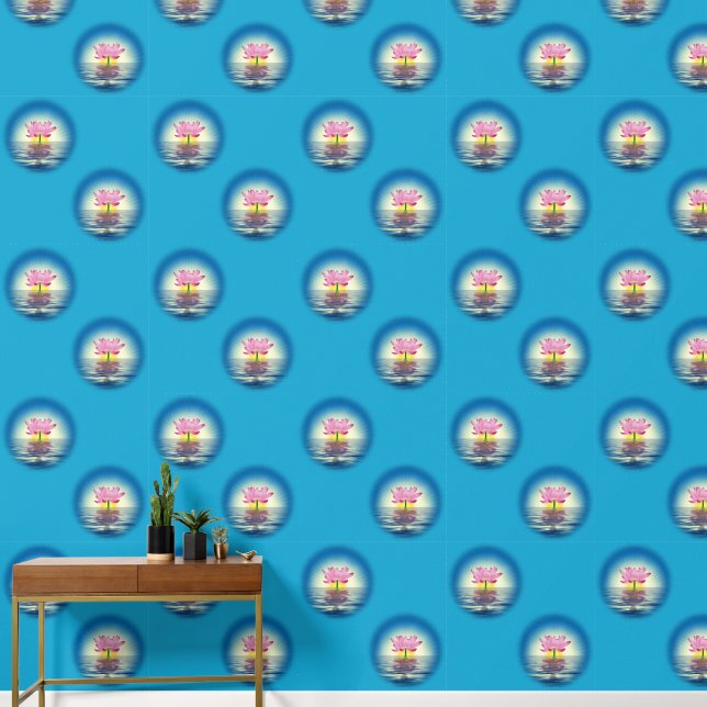 Yoga Lotus Reflection Wallpaper (Hallway)
