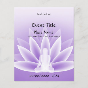 Yoga Lotus Violet Small Event Flyer