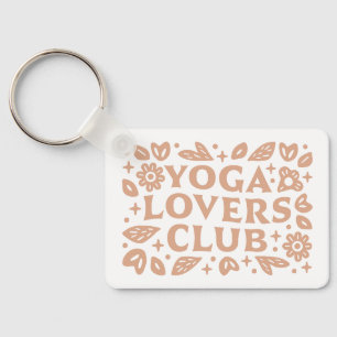 Yoga lover club girls group floral girly aesthetic key ring