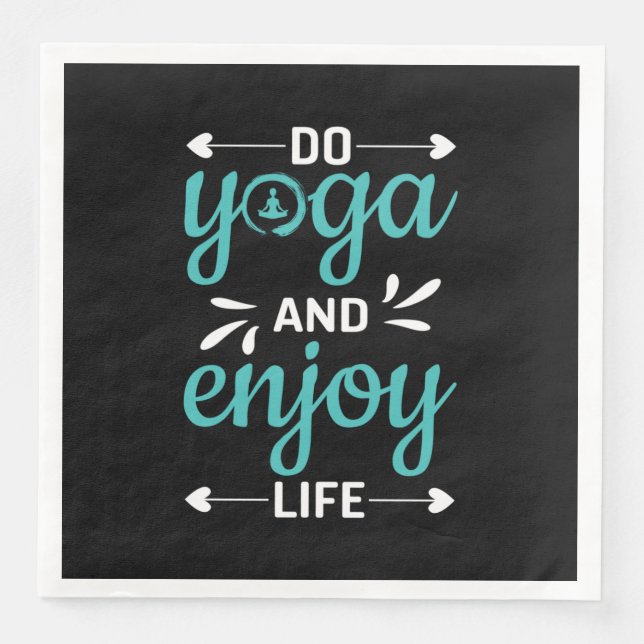 Yoga Lover | Do Yoga And Enjoy Life Napkin (Front)
