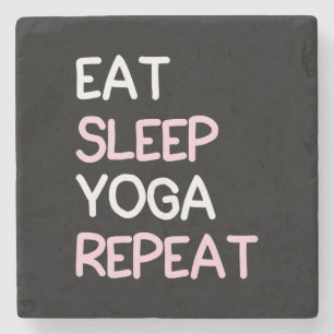 Yoga Lover Eat Sleep Yoga Repeat Stone Coaster