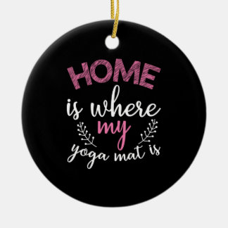 Yoga Lover | Home Is Where My Yoga Mat Ceramic Tree Decoration