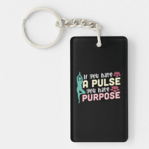 Yoga Lover   If You Have A Pulse Key Ring