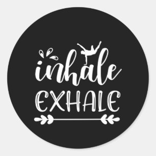 Yoga Lover Inhale To Exhale Classic Round Sticker