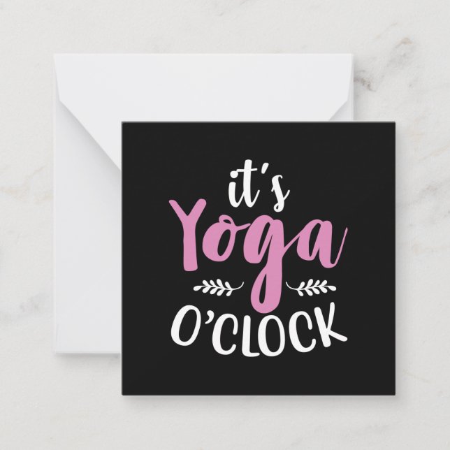Yoga Lover | It Is Yoga OClock Card (Front)