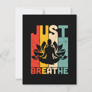 Yoga Lover Just Breathe Lotus Yoga Card