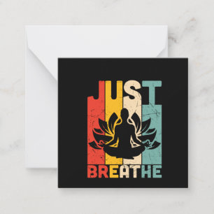 Yoga Lover Just Breathe Lotus Yoga Card