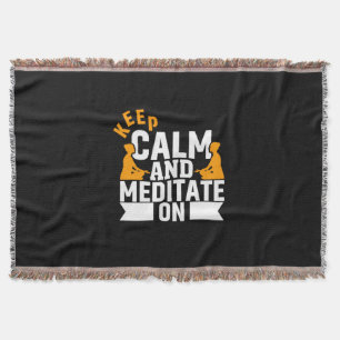 Yoga Lover Keep Calm And Meditate On Throw Blanket