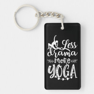 Yoga Lover Less And More Yoga Key Ring