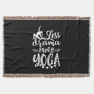 Yoga Lover Less And More Yoga Throw Blanket