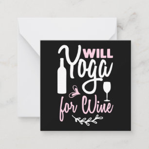 Yoga Lover   Will Yoga For Wine Card