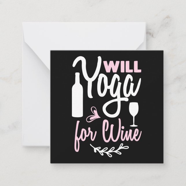 Yoga Lover | Will Yoga For Wine Card (Front)