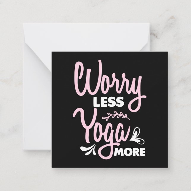 Yoga Lover | Worry Less Yoga More Card (Front)